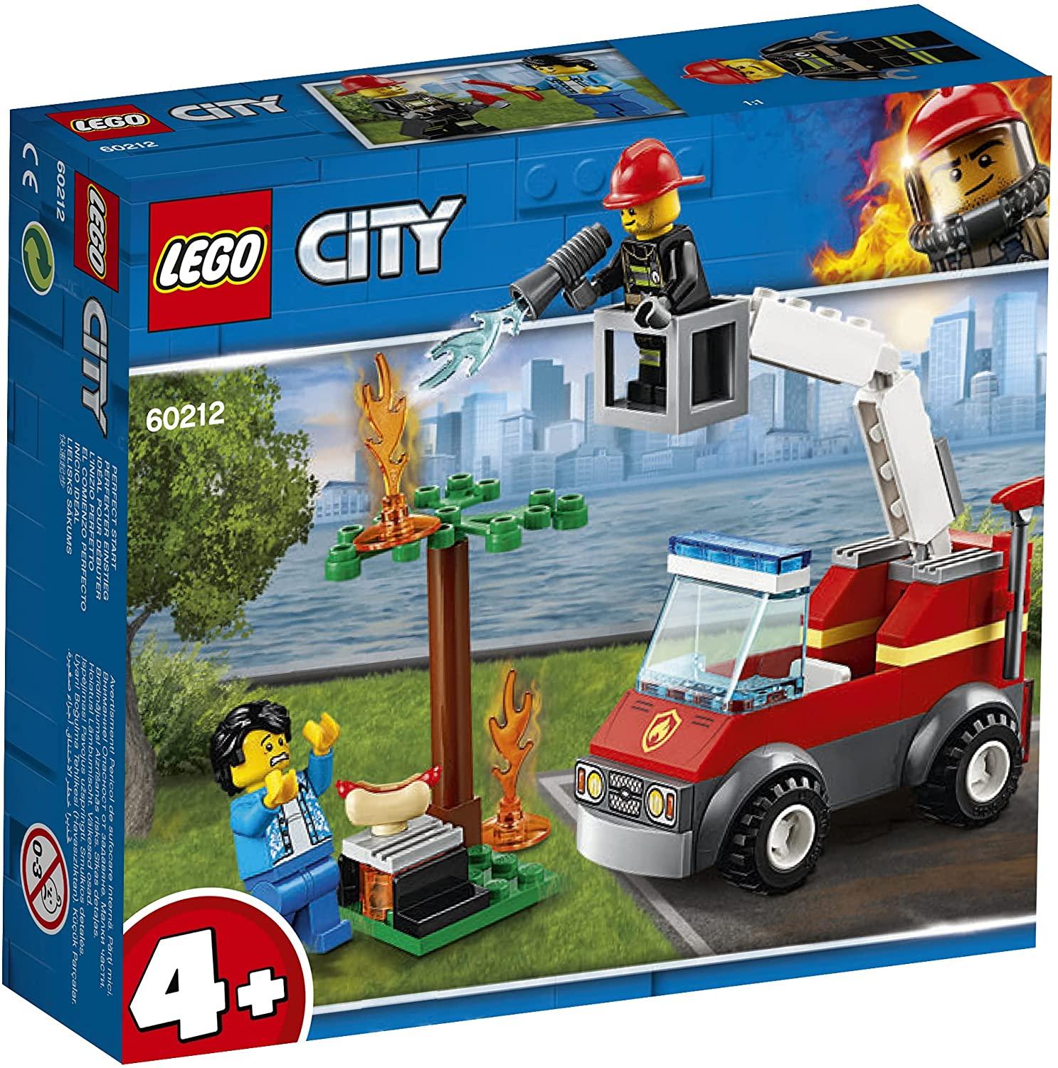 Lego City Fire Barbecue in Fumo con Camion dei Pompieri - Lego