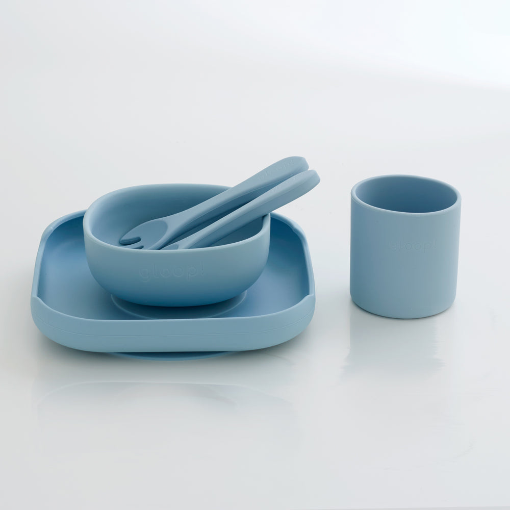 Set pappa Coccodrillo azzurro polvere