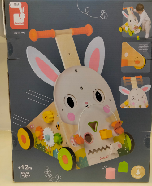 Spingi passi carrellino coniglio Janod