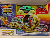 Pista Monster Trucks sfida carica e insegui Hot Wheels