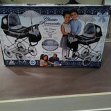 Carrozzina azzurra h 81 cm Classic Romantic - Petrini