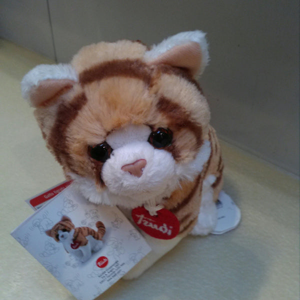 Peluche gatto bianco e rosso Trudi - Petrini