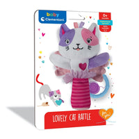 Lovely Soft Cat Rattle Baby Clementoni