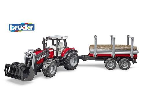 Trattore Massey trasporta tronchi Bruder - Petrini