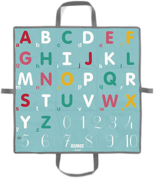Kubix 40 cubi Lettere e Numeri con tappeto Janod - Janod – Petrini