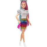 Barbie Leopard Rainbow Hair Mattel - Petrini