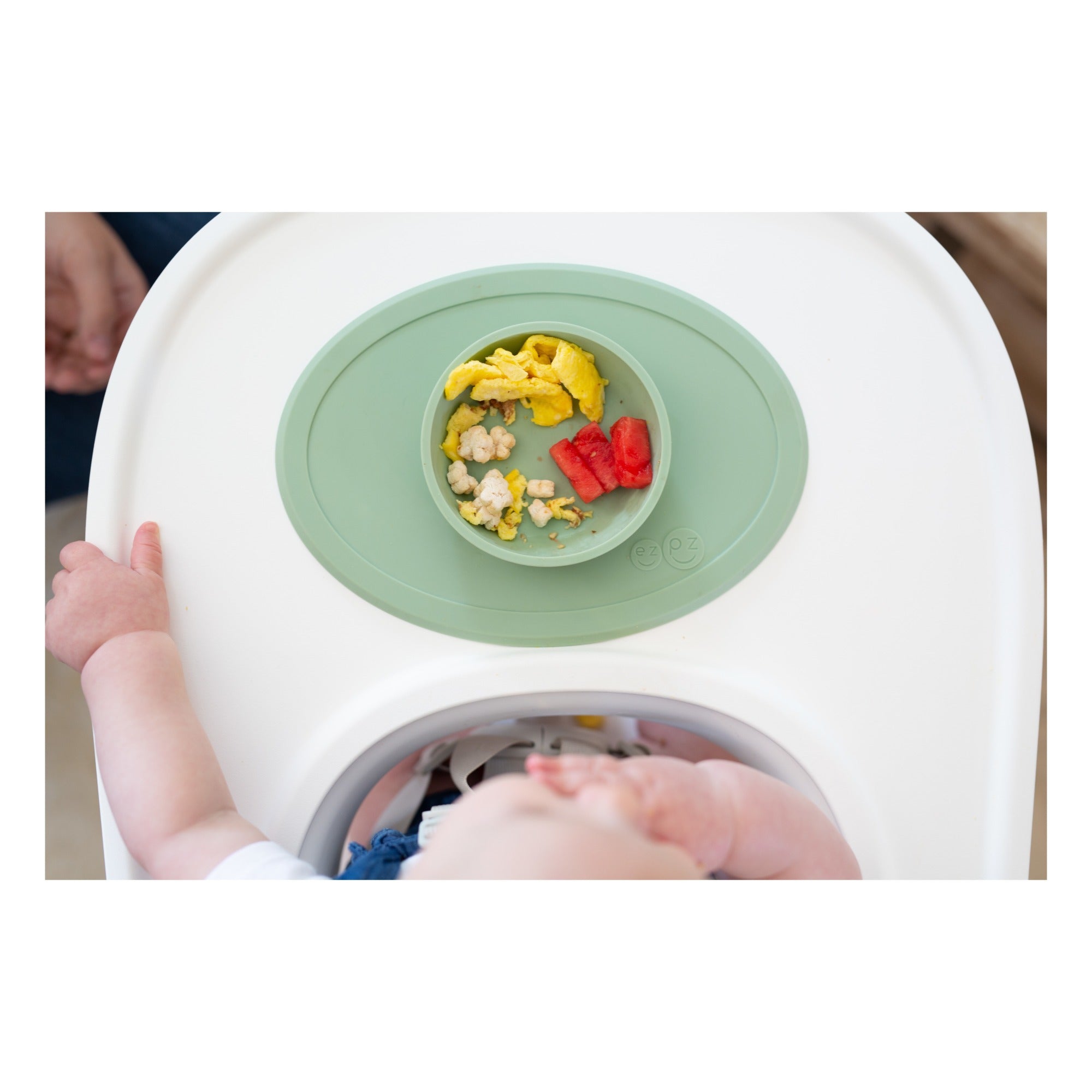 Ezpz Tiny Bowl Piatto Ventosa Originale - Salvia, Per Svezzamento Bambini - Foto 5